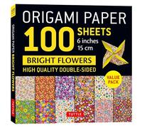 Origami Paper 100 Sheets Bright Flowers 6" (15 Cm): Double-sided Origami Sheets Printed With 12 Different Patterns (Instructions for 5 Projects Included)