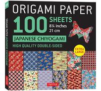 Origami Paper 100 Sheets Japanese Chiyogami: Extra Large Double-sided Origami Sheets Printed With 12 Different Patterns (Instructions for 5 Projects Included)