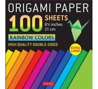 Origami Paper 100 Sheets Rainbow Colors 8 1/4" (21 Cm)