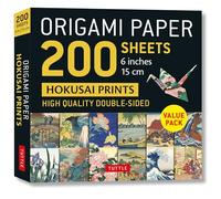 Origami Paper 200 sheets Hokusai Prints 6" 15 cm /anglais