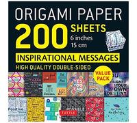 Origami Paper 200 Sheets Inspirational Messages 6 (15 Cm)