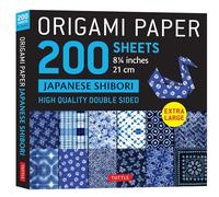 Origami Paper 200 Sheets Japanese Shibori: Extra Large High Quality Double-Sided
