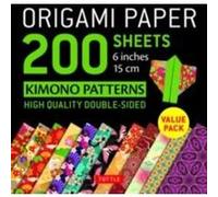 Origami Paper Kimono Patterns: Tuttle Origami Paper; High-quality Double-sided Origami Sheets Printed With 12 Patterns; Instructions for 6 Projects Included; 200 Sheets, 6 Inch, 15 Cm