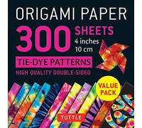 Origami Paper 300 Sheets Tie-Dye Patterns: 4 Inches 10 Cm