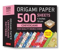 Origami Paper 500 Sheets Chiyogami Patterns 4" (10 CM): Tuttle Origami Paper: High-Quality Double-Sided Origami Sheets Printed with 12 Different Designs