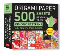 Origami Paper 500 sheets Kimono Patterns4" 10 cm /anglais