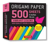 Origami Paper 500 Sheets Vibrant Colors 4" (10 CM): Tuttle Origami Paper: High-Quality Double-Sided Origami Sheets Printed with 12 Different Colors