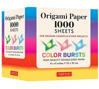 Origami Paper Color Bursts 1,000 Sheets: Tuttle Origami Paper: Double-sided Origami Sheets Printed With 12 Different Designs - Instructions Included
