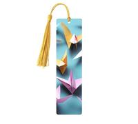 Origami Paper Cranes Impression Accessoires de lecture Marque-page en bois Signets uniques pour livres à couverture rigide magazines