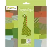 Origami Paper, Dino, 20 x 20 cm, 60F, 70g - Multicolore
