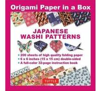 Origami Paper in a Box - Japanese Washi Patterns: 200 Sheets of Tuttle Origami Paper: 6x6 Inch Origami Paper Printed With 12 Different Patterns: 32-page Instructional Book of 10 Projects