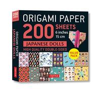 Origami Paper Japanese Dolls: Tuttle Origami Paper: Double Sided Origami Sheets Printed With 12 Different Designs - Instructions for 6 Projects Included
