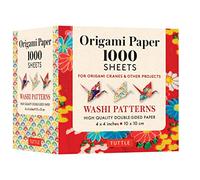 Origami Paper Japanese Washi 1,000 Sheets 4" 10 Cm: Tuttle Origami Paper: High-quality Double-sided Origami Sheets Printed With 12 Different Designs Instructions for Origami Crane Included