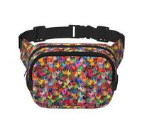 Origami Paper Unisexe Taille Réglable Carré Double Couche Sac de Taille pour Activités de Plein Air Voyage Course Randonnée, Noir , Taille unique