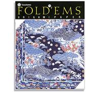 Origami Paper- Yuzen Blue Patterns Pack of Ten 5-7/8 Inch Sheets by Yasutomo