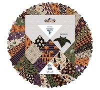ORIGAMI, Pochette de 60 feuilles 70g/m2 au format 15x15cm - Halloween - Multicolore