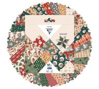 ORIGAMI, Pochette de 60 feuilles 70g/m2 au format 15x15cm - Souvenirs de Noël - Multicolore