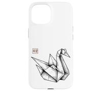 Origami Swan avec Hope Kanji Stamp Coque pour iPhone 15