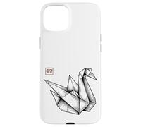 Origami Swan avec Hope Kanji Stamp Coque pour iPhone 15 Plus