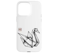 Origami Swan avec Hope Kanji Stamp Coque pour iPhone 15 Pro Max