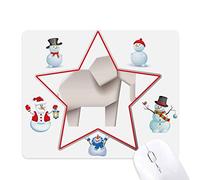 Origami Tapis de souris géométrique abstrait Motif éléphant de Noël Bonhomme de neige Famille étoile
