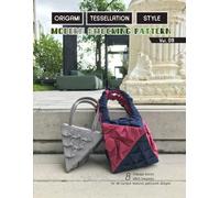 Origami tessellation style modern smocking pattern vol.9: Easy triangle quilt blocks, hand-stitch fabric manipulation/ textile art designs, with ... 3D patchwork and geometric wristlet/ handbag