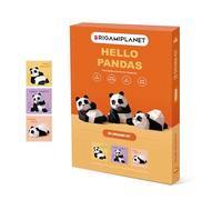 ORIGAMIPLANET Hello Pandas - Lot de 3 décorations en papier origami 3D pré-découpées pour adolescents et adultes, décoration d'intérieur, cadeau d'anniversaire