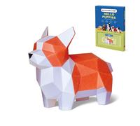 ORIGAMIPLANET Kit de bricolage en origami 3D pour chiots - Sculpture en papier origam amusant pour enfants et adultes, cadeau idéal pour les amoureux des chiens et décoration d'intérieur unique