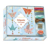 Deux Coqs d'Or Coffret Origamis I love Japan – avec accessoires (58 feuilles, bâtonnettes en bois)