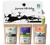 ORIGEENS Coffret Thé Matcha Latte Bio - Poudre de : Matcha, Hojicha, Genmaicha Bio, 3 * 50g