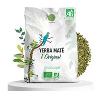 ORIGEENS YERBA MATE BIO 1KG L'Original - Yerba Maté Vert Non Fumé, Récolté à la main - Feuilles, Sans Tige, 0 Poussière - Boisson Energie et Detox