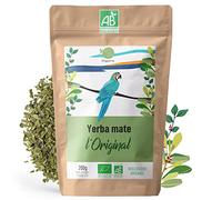 ORIGEENS YERBA MATE BIO 200g L'Original - Yerba Maté Vert Non Fumé, Récolté à la main - Feuilles, Sans Tige, 0 Poussière - Boisson Energie et Detox