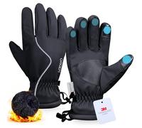 Origem Gant Chauffant Imperméable pour Femmes et Homme - 3M Thinsulate Polaire Gants Hiver Homme, Gants Hiver avec Écran Tactile, Idéal pour Ski, Neige, Course à Pied, Cyclisme, Randonnée et Marche