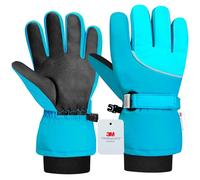 Origem Gant Ski Enfant Imperméable-3M Thinsulate Gant Neige Enfant avec Écran Tactile à 5 Doigts, Gant Chauffantant Antidérapant pour Garçon et Fille de 4 à 14 Ans Snowboard Ski Randonnée