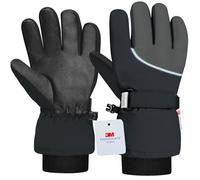 Origem Gant Ski Enfant Imperméable-3M Thinsulate Gant Neige Enfant avec Écran Tactile à 5 Doigts, Gant Chauffantant Antidérapant pour Garçon et Fille de 4 à 14 Ans Snowboard Ski Randonnée