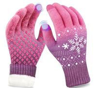 Origem Gants Hiver Homme et Femme, Gants Chauffants Chauds à Écran Tactile Doublés de Polaire Tricotée, Gants Thermiques pour la Conduite, la Course à Pied, Le Cyclisme et Le Ski par Temps Froid