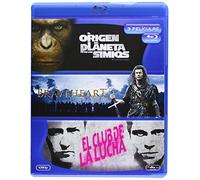 Origen Del Planeta De Los Simios + Braveheart + El Club De La Lucha [Blu-Ray]