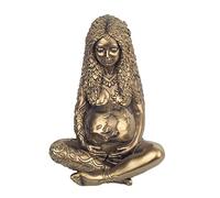ORIGEN Figurine Résine : Gaïa, la Déesse Mère féconde la Terre Entre Ses Main, H 18 cm