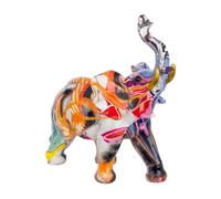 ORIGEN Grande Figurine éléphant en résine, Collection Graffiti, H 25 cm