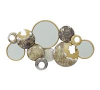 ORIGEN Miroir et Décoration Murale Design, Formes géométriques abstraites, doré et Gris, L 101 cm