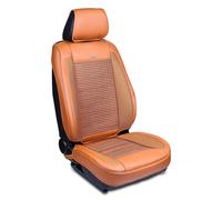 Origen Housse de siège Avant complète Modèle R2 Camel avec 6 cm de Mousse. Compatible avec l'airbag latéral. Fabriqué avec des matériaux de Haute qualité. Universel et Ergonomique.