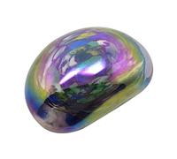 ORIGEN Sulfure en Verre en Galet et Presse Papier, Tons Multicolore irisés, Longueur 11 cm