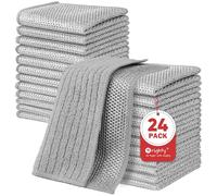 Orighty Lot de 24 chiffons de vaisselle multi-usages en fil métallique améliorés, double couche anti-rayures, grattoir en acier réutilisable pour cuisine, torchons puissants pour ustensiles de cuisine