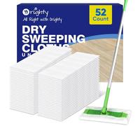 Orighty Lot de 52 chiffons de balayage secs compatibles avec Swiffer Sweeper, 52 recharges jetables pour nettoyage du sol