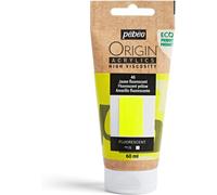 Origin Acrylics 60 Ml - Peinture Acrylique Éco-Conçue - Haute Viscosité - Finition Fluorescent - Liant 100% Recyclé - 96% De Matières Premières D`Origine Européenne - Jaune Fluorescent