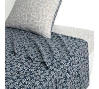 Origin Drap Plat imprimé en Lyocell, Margot, 240 x 300 cm, Bleu