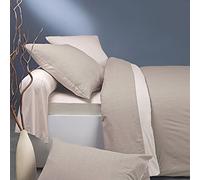 ORIGIN Écorce Housse de Couette, Bambou, Lin/Crème, 260 x 240 cm