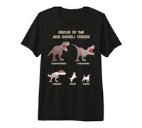 Origin of The Jack Russell Terrier Evolution History Meme T-Shirt Haut de Gamme
