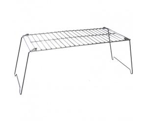 Origin Outdoors - Grille pliante XL - Réchaud à combustible sec - 60 x 30 cm - silver
