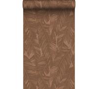 Origin papier peint feuilles de bananier marron terracotta 50 x 900 cm Wallcoverings